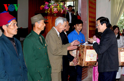 Presidente vietnamita revisa la construcción del nuevo campo y la defensa en Nghe An